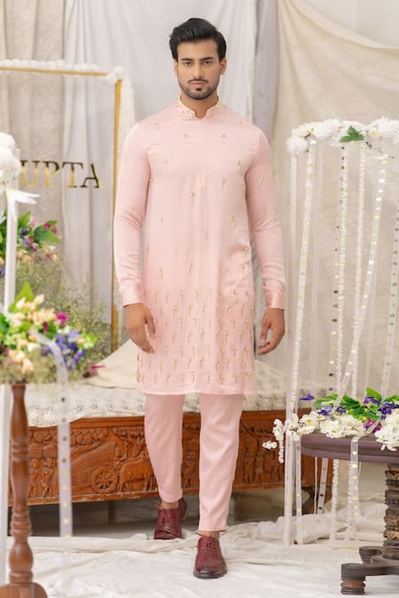 Runit Gupta Geometric Embroidered Kurta Set 