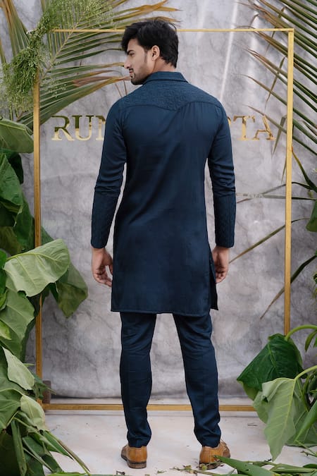 Runit Gupta Quilted Kurta Set 