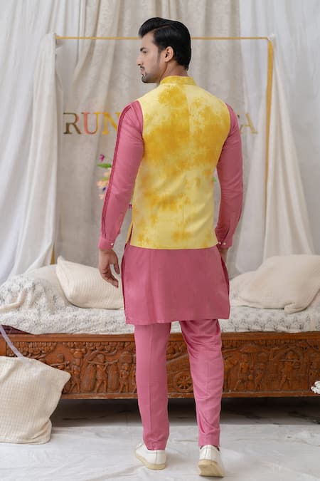 Runit Gupta Cotton Linen Tie Dye Bundi 