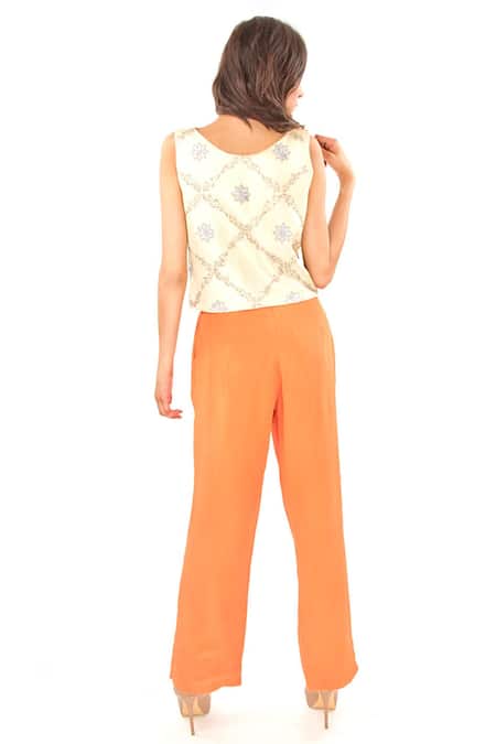 Jasmine Bains Embroidered Top & Trouser Set 