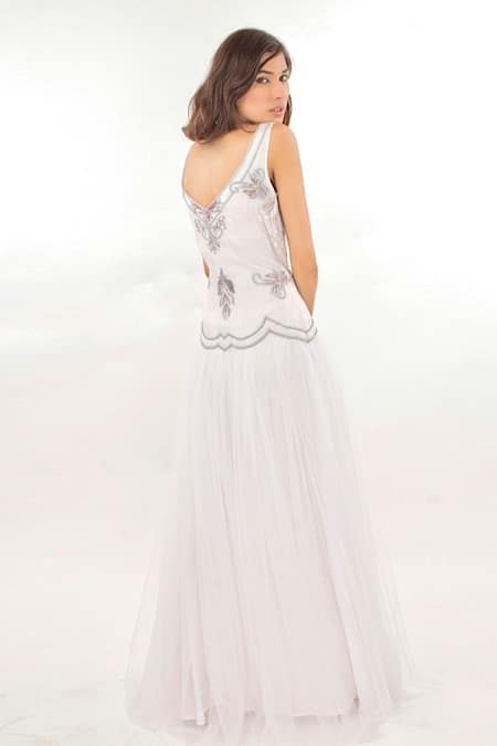 Jasmine Bains Floral Embroidered Gown 