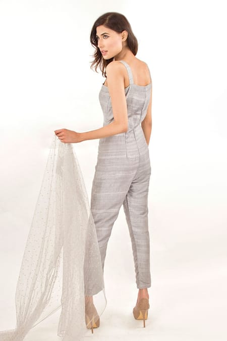 Jasmine Bains Jumpsuit With Embroidered Dupatta 