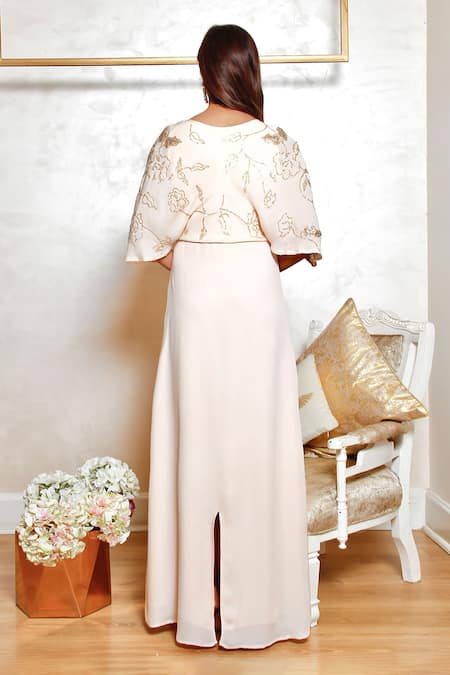 Jasmine Bains Floral Embroidered Gown 