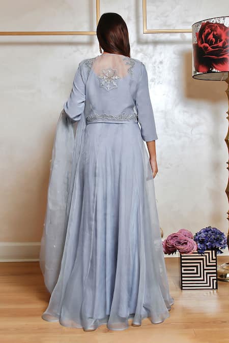 Jasmine Bains Embroidered Jacket & Anarkali Set 