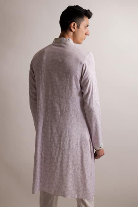 Jubinav Chadha Embroidered Mirror Work Kurta Set 