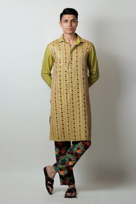 Jubinav Chadha Natkhat Mirror Embroidered Kurta 