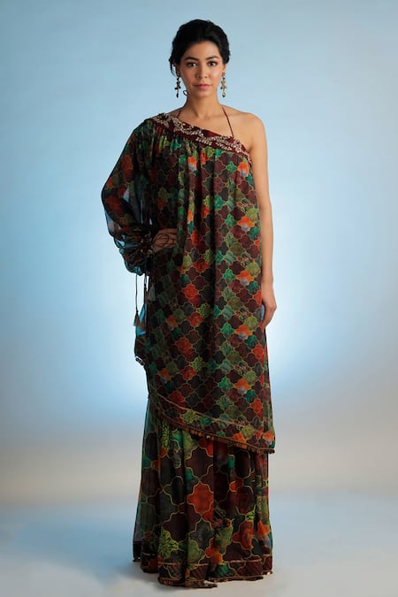 Jubinav Chadha Raasika One Shoulder Printed Tunic 