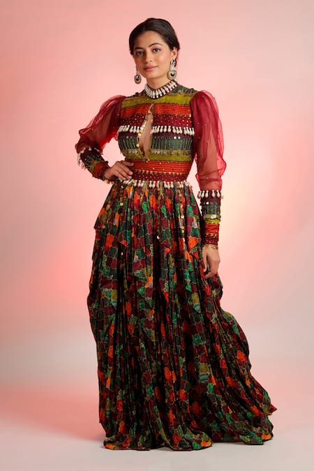 Jubinav Chadha Raas Printed Gown 