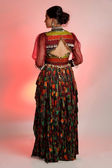 Jubinav Chadha Raas Printed Gown 