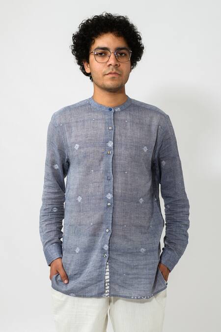 JAYATI GOENKA Grey Cotton Thread Woven Shirt