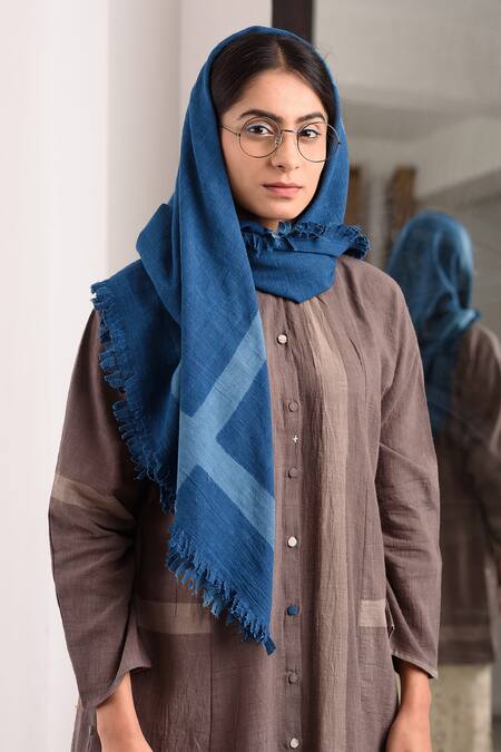 JAYATI GOENKA Brown Cotton Mandarin Collar Handwoven Kurta And Palazzo Set Online at Aza Fashions JAYATI GOENKA_Brown Cotton Mandarin Collar Handwoven Kurta And Palazzo Set _Online_at_Aza_Fashions