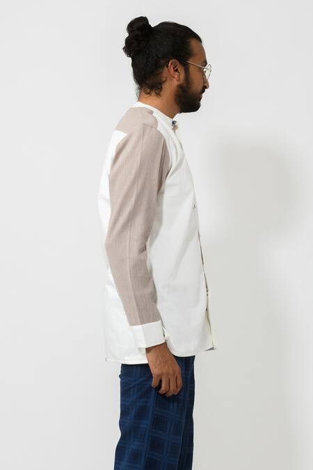 Shop JAYATI GOENKA White Cotton Shirt Online at Aza Fashions Shop_JAYATI GOENKA_White Cotton Shirt _Online_at_Aza_Fashions