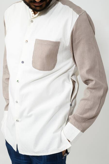 JAYATI GOENKA White Cotton Shirt at Aza Fashions JAYATI GOENKA_White Cotton Shirt _at_Aza_Fashions