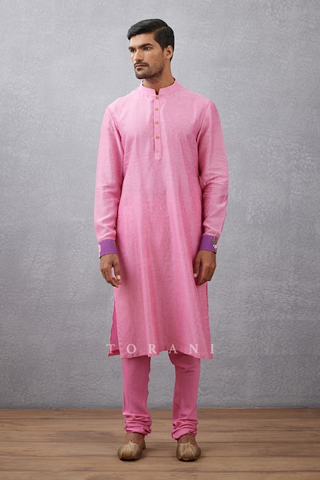 Buy_Torani_Purple Bundi Viscose Crepe, Kurta Handwoven Jamuni Gurnoor Printed And Set _Online_at_Aza_Fashions