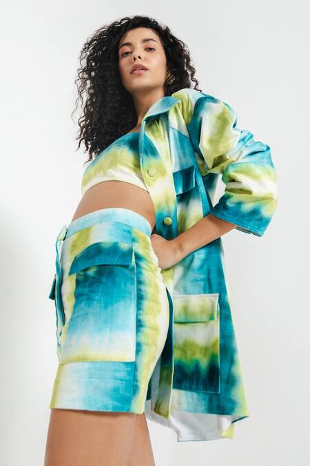 July Issue Green Velvet Lapel Collar Sue Jacket Skirt Set at Aza Fashions July Issue_Green Velvet Lapel Collar Sue Jacket Skirt Set _at_Aza_Fashions