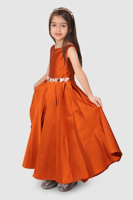 Pre Order: Box Pleated Dress With Hairband | Little Muffet