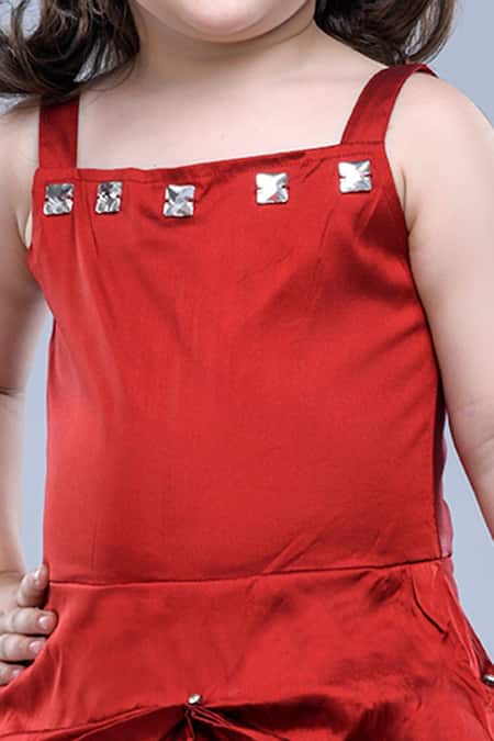 Buy_Jelly Jones_Red Silk Stones Embellished Blend Gown_Online_at_Aza_Fashions