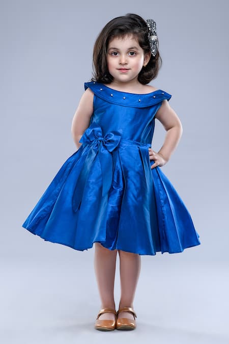 Frill Frock Blue girls dress F.RAJU DRESSES