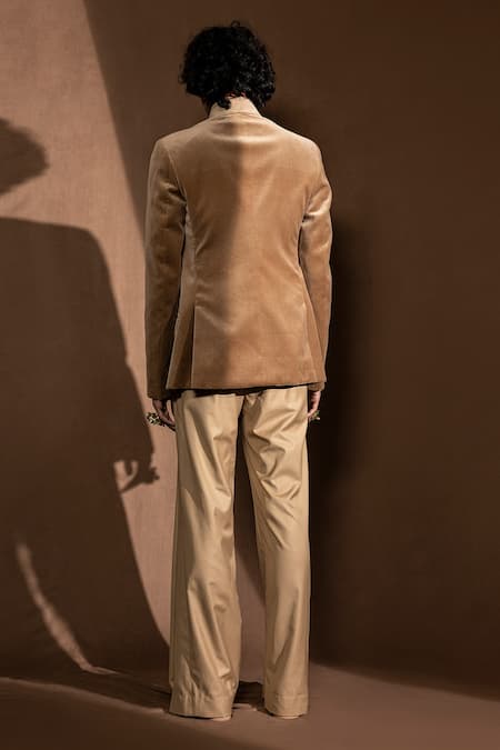 Abhishek Sharma Velvet Structured Bandhgala 