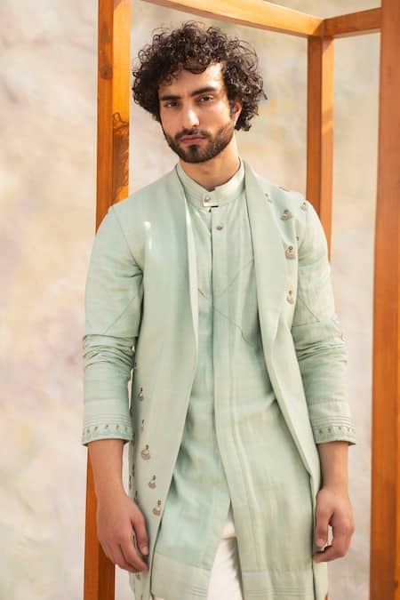 Jatin Malik Embroidered Jacket & Kurta Set 