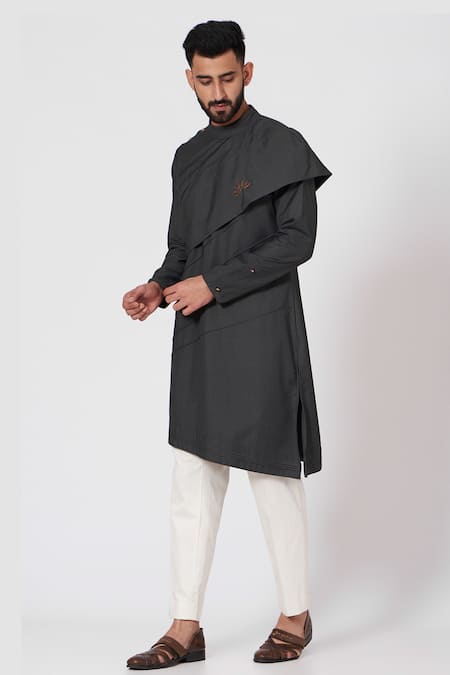 Jatin Malik Flap Kurta & Pant Set 