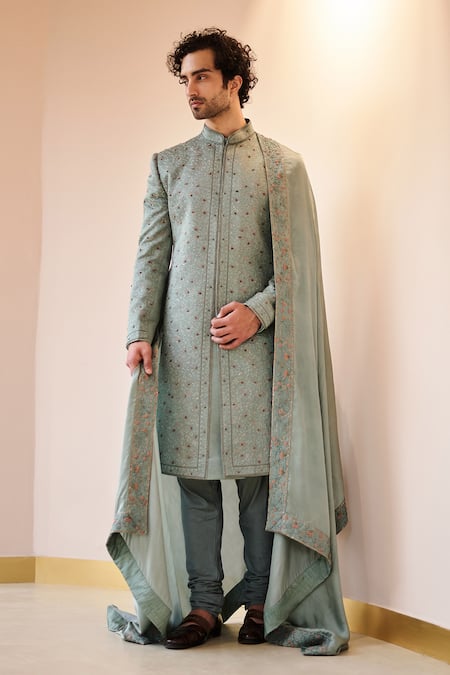 Jatin Malik Jamawar Sherwani & Kurta Set 