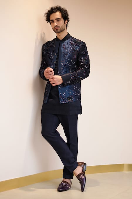 Jatin Malik Ombre Jacket & Kurta Set 