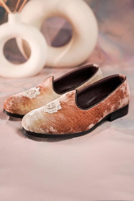 Jatin Malik Velvet Hand Embroidered Juttis 