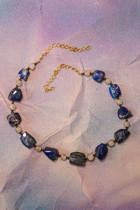 Jatin Malik Blue Semi Precious Stones Embellished Mala