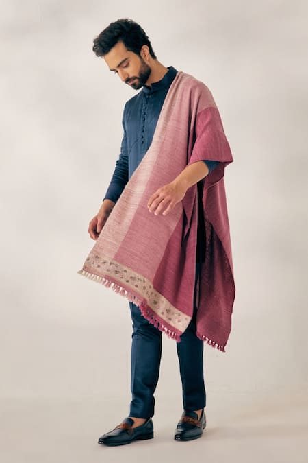 Jatin Malik Colorblock Pashmina Shawl 