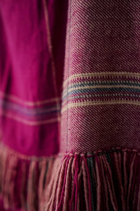 Jatin Malik Pink Embroidered Handcrafted Colorblock Pashmina Shawl Online at Aza Fashions Jatin Malik_Pink Embroidered Handcrafted Colorblock Pashmina Shawl _Online_at_Aza_Fashions