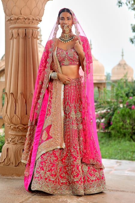 Jigar Mali Embroidered Bridal Lehenga Set 