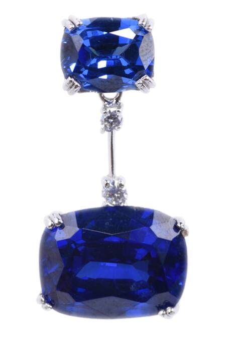 Buy Mon Tresor Silver Plated Stone Drop Danglers Online at Aza Fashions Buy_Mon Tresor_Silver Plated Stone Drop Danglers_Online_at_Aza_Fashions