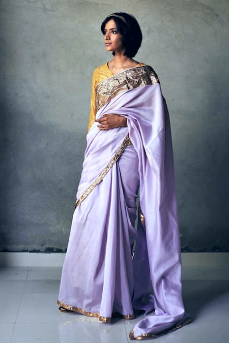 Shorshe Clothing Chanderi Gota Work Saree 