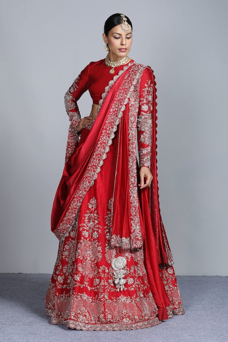 JAYANTI REDDY Silk Bridal Lehenga Set 