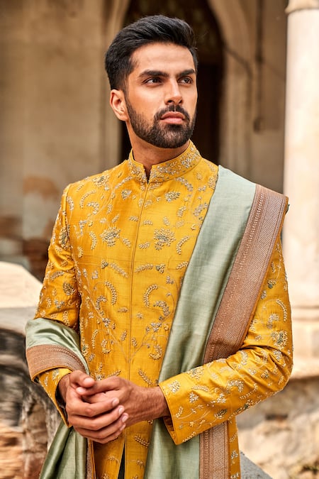 Jayanti Reddy Zardozi Embroidered Sherwani Set 