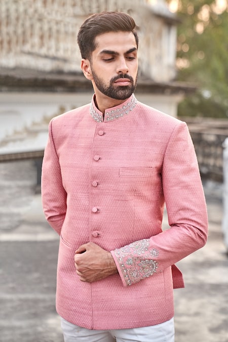 JAYANTI REDDY Embroidered Bandhgala Set 