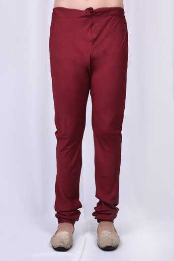 Aryavir Malhotra_Maroon Art Silk, Chicken Thread Embroidered Sherwani And Jacket Set_at_Aza_Fashions