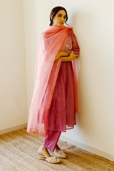 Juanita by Shubhda Chanderi Kurta Set 