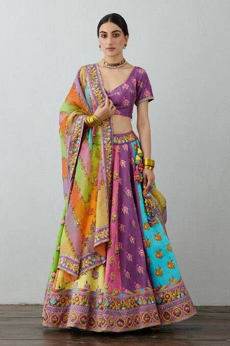 Torani Multi Color Satrangi Lakhvir Lehenga Set