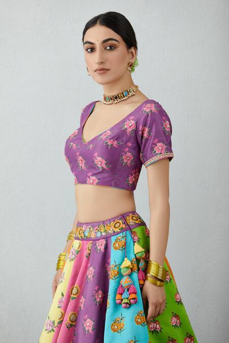 Shop Torani Multi Color Satrangi Lakhvir Lehenga Set Online at Aza Fashions Shop_Torani_Multi Color Satrangi Lakhvir Lehenga Set_Online_at_Aza_Fashions