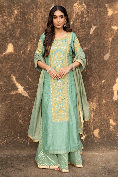 Buy Firozi N Pink Banarasi Silk Jacquard Half N Half Saree Festive Wear  Online at Best Price | Cbazaar