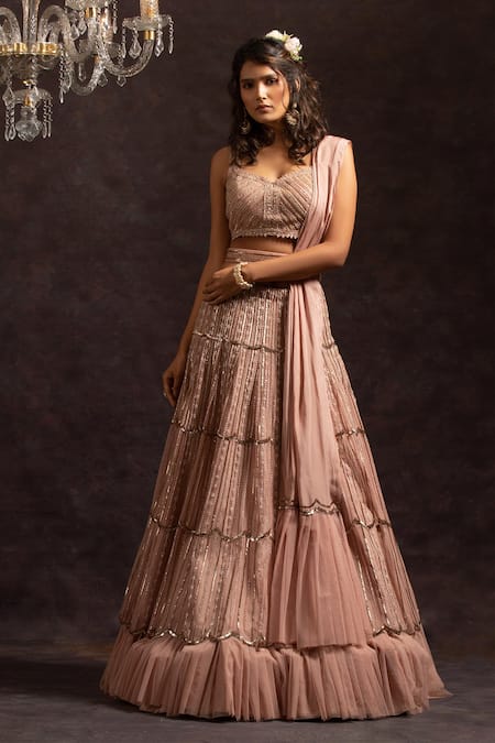 Charu and Vasundhara Hand Embroidered Lehenga Set 