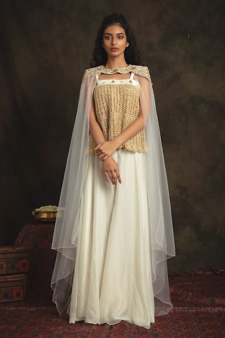 Nikita Vishakha Razia Sharara Set With Cape 
