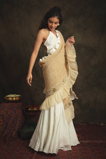 Nikita Vishakha White Bralette Velvet Lehenga Raw Silk Dupatta Mesh Zardozi Siya Set With Online at Aza Fashions Nikita Vishakha_White Bralette Velvet Lehenga Raw Silk Dupatta Mesh Zardozi Siya Set With _Online_at_Aza_Fashions