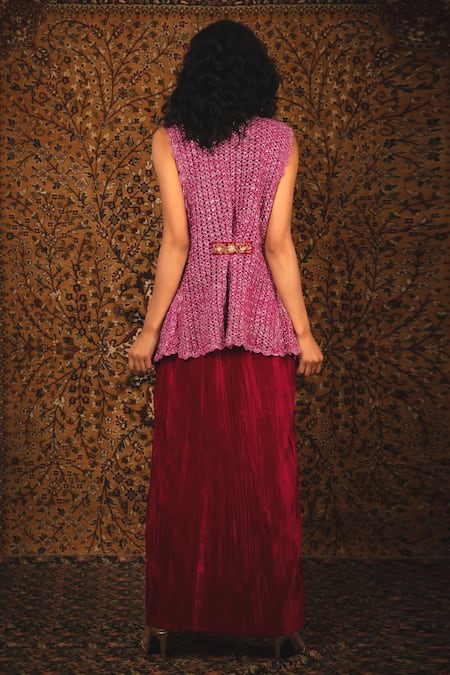 Nikita Vishakha Zeenat Slit Gown With Jacket 