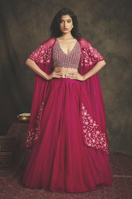 Nikita Vishakha Rajshree Lehenga Set With Cape 