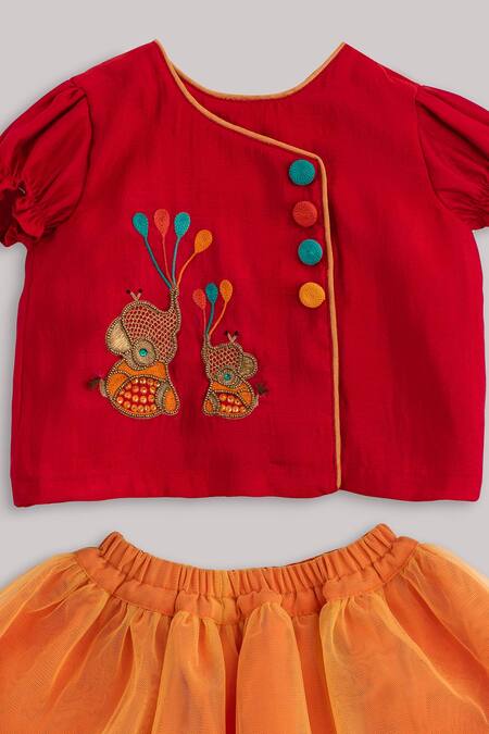 Buy Minikin Yellow Cotton, Silk Skirt Set Online at Aza Fashions Buy_Minikin_Yellow Cotton, Silk Skirt Set _Online_at_Aza_Fashions