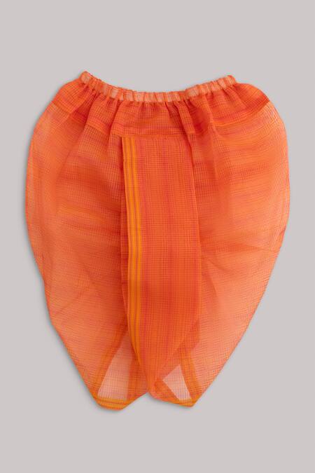 Buy Minikin Red Chanderi, Cotton Embroidery Angrakha And Dhoti Pant Set Online at Aza Fashions Buy_Minikin_Red Chanderi, Cotton Embroidery Angrakha And Dhoti Pant Set _Online_at_Aza_Fashions