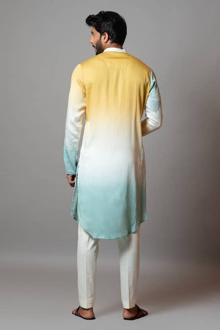 PAARSH Glitch Ombre Embroidered Kurta Set 